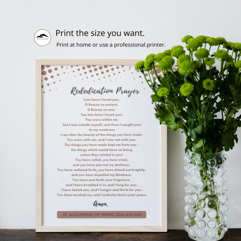 REDEDICATION PRAYER PRINT | Digital Download – Word of Prayer