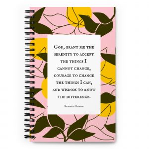Serenity Prayer Pink Lemon Fruit Journal